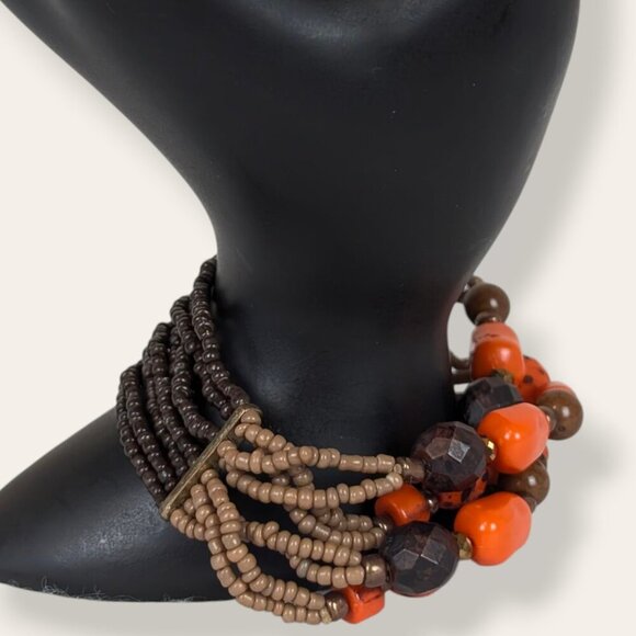 (2/$20) 8-Strand Bohemian Beaded Stretch Bracelet - Picture 3 of 5